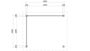 Dimensions of the Airmyn 3m x 2.5m 