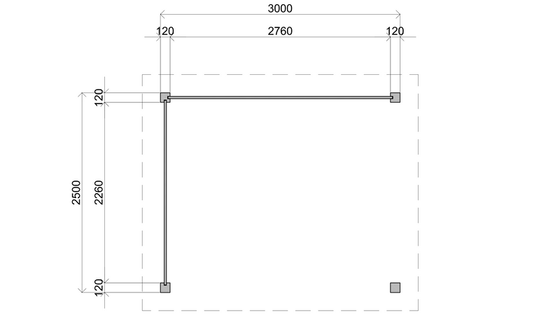 Dimensions of the Airmyn 3m x 2.5m 