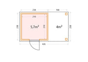 Dimensions for Eleganto 2424 Open Lounge.