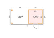 Dimensions for Eleganto 2424 Open Lounge. 