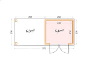 Dimensions for 2724 Open Lounge