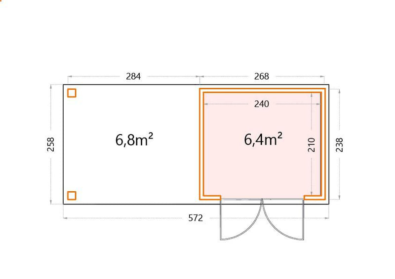 Dimensions for 2724 Open Lounge