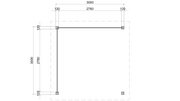 Dimensions of the Blacktoft 3m x 3m.