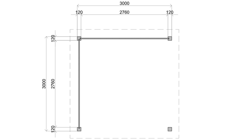 Dimensions of the Blacktoft 3m x 3m.