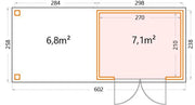 Dimensions for 3024 Closed Lounge