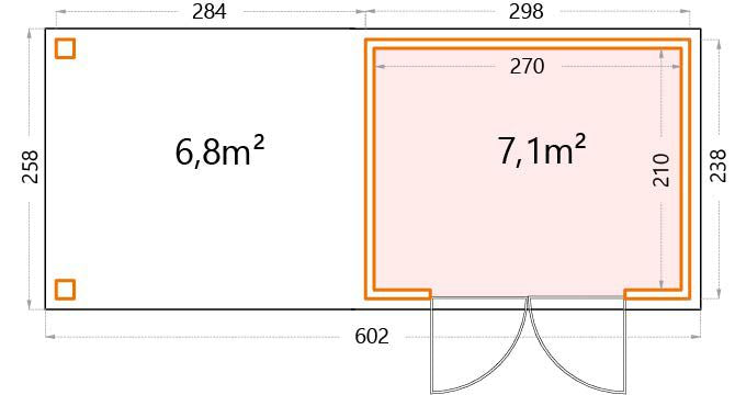 Dimensions for 3024 Closed Lounge