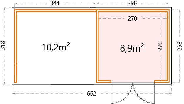 Dimensions for 3030 Closed Lounge