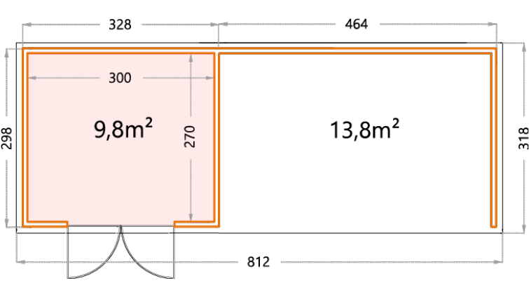 Dimensions for 3330 Closed Lounge