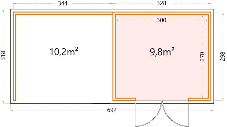 Dimensions for 3330 Closed Lounge