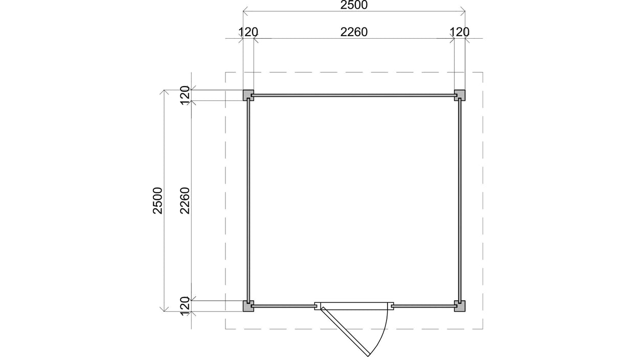 Cropton 2.5m x 2.5m