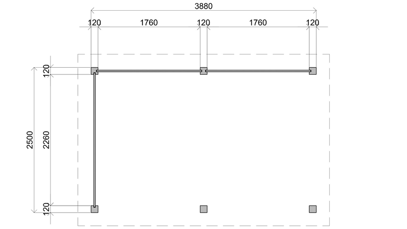 Dimensions of the Eastrington 3.9m x 2.5m