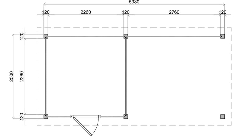 Drewton 5.4m x 2.5m