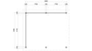 Dimensions for the Hotham 3.9m x 3.4m.