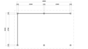 Dimensions for the Kilnwick 4.9m x 3m. 