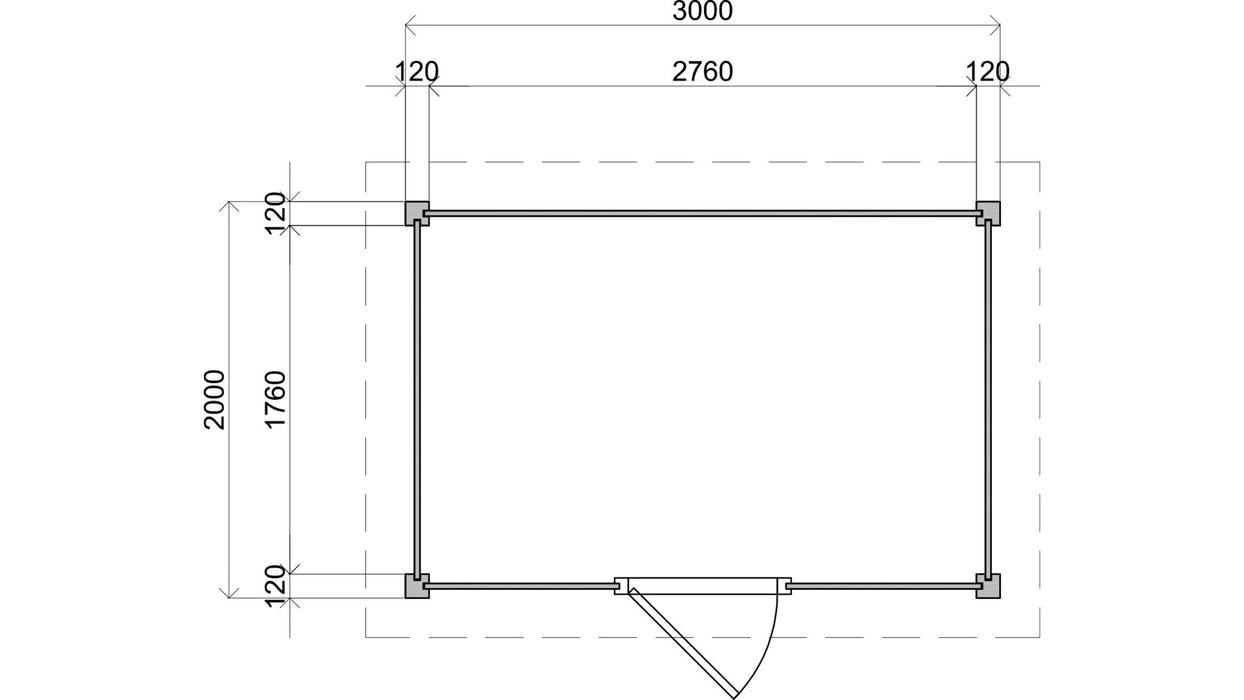 Flockton 3m x 2m