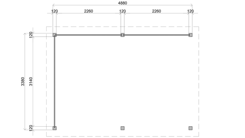 Dimensions of Leven 4.9m x 3.4m