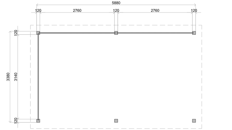 Dimensions of Scalby 5.9m x 3.4m