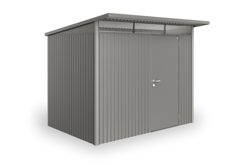 AvantGarden Steel Outdoor Storage in metallic quartz grey
