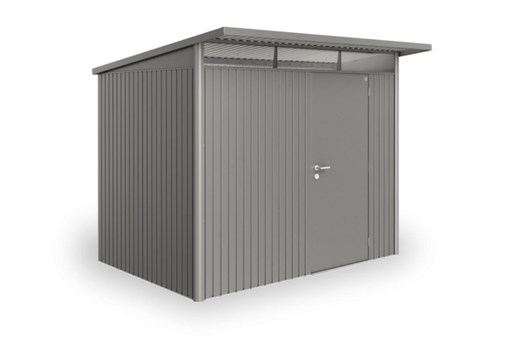 AvantGarden Steel Outdoor Storage in metallic quartz grey