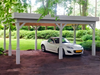 C1 Carport painted in white and viewed from the front