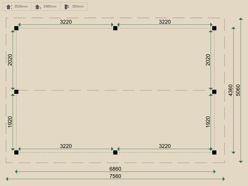 CP6 Carport Dimensions