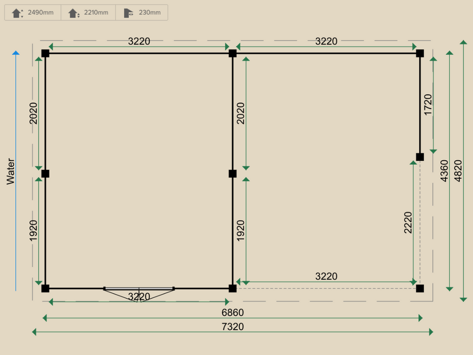 CP8 Carport Dimensions