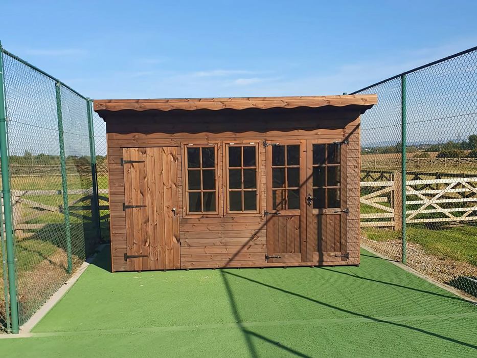 The Combi Summerhouse and Shed, viewed from the front