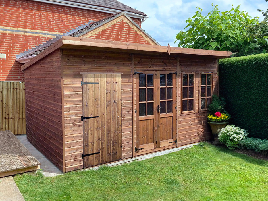 The Combi Summerhouse and Shed, viewed from the left