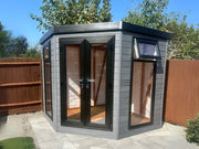 Composite Corner Summerhouse in Dark Grey Finish