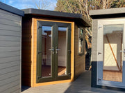 Composite Corner Summerhouse in Teak Finish