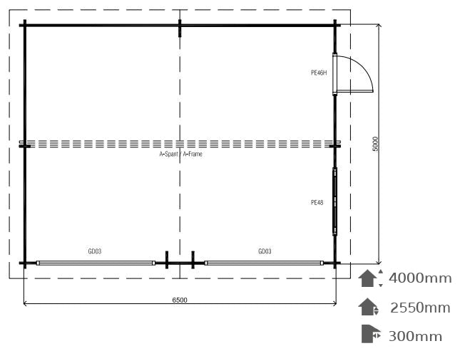 Dimensions for the G7 Garage