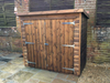 "The Garden Store" timber garden tool storage shed with double doors, viewed from the front