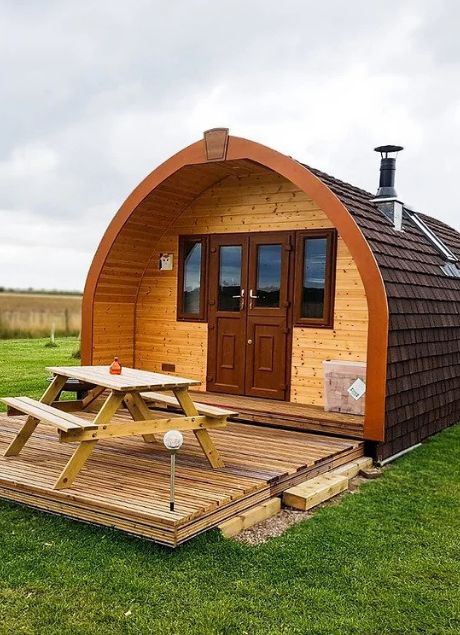 The Royal Glamping Pod with large front decking area