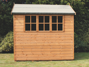 Side windows on the heavy duty apex shed. 