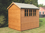 Rear view of the heavy duty apex shed.