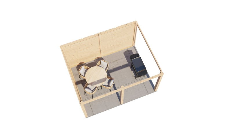 Aerial view of the Flinton 3.9m x 3m.