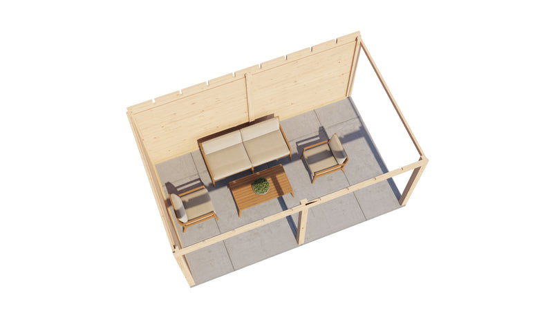 Aerial view of the Kilnwick 4.9m x 3m