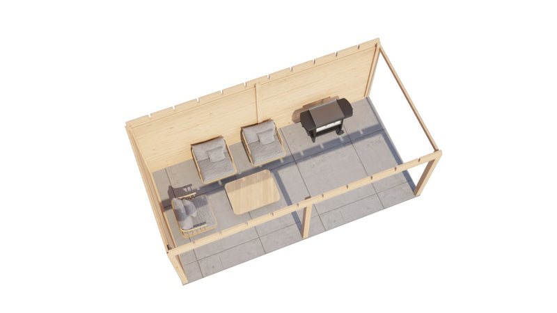 Aerial view of Rawcliffe 5.9m x 3m.