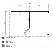Dimensions for the P5L Summerhouse.
