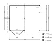 Dimensions for the PS11 Garage
