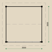 Dimensions for the PS26 Summerhouse.