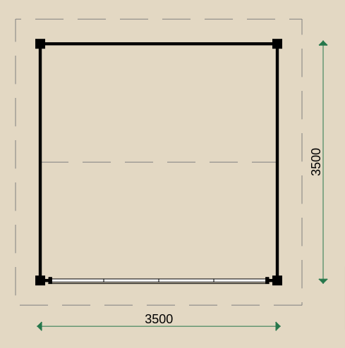 Dimensions for the PS26 Summerhouse.