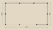 Dimensions for the PS72 Gazebo.