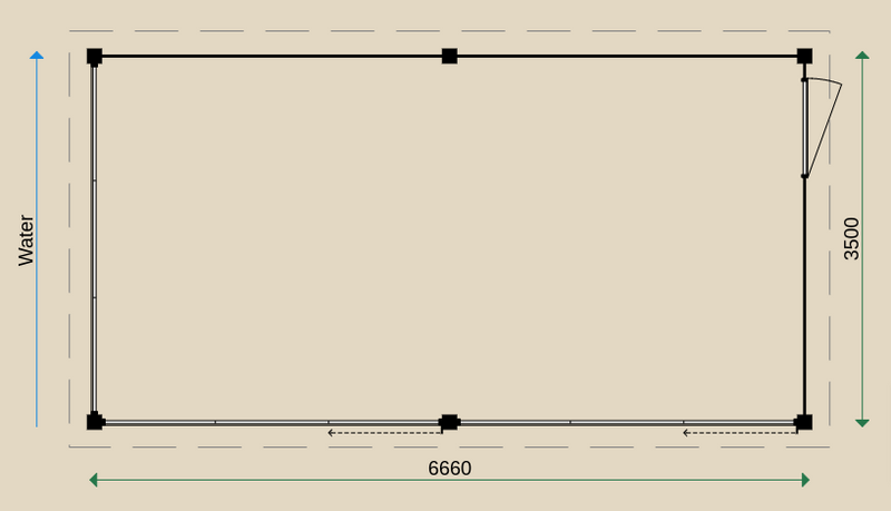 Dimensions of the PS82 Summerhouse.