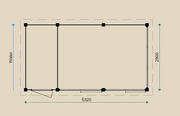 Dimensions for the PS83 Summerhouse.