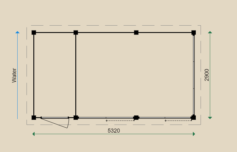 Dimensions for the PS83 Summerhouse.
