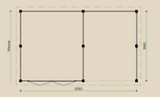 Dimensions of the PS91 Summerhouse. 