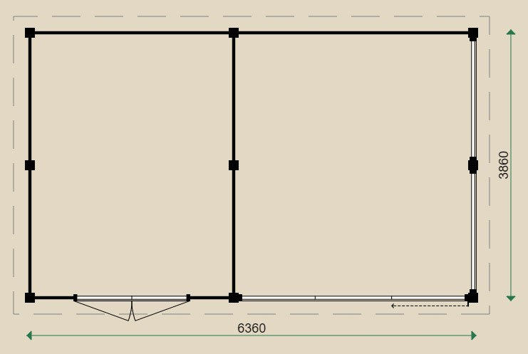 Dimensions for the PS93 Summerhouse. 