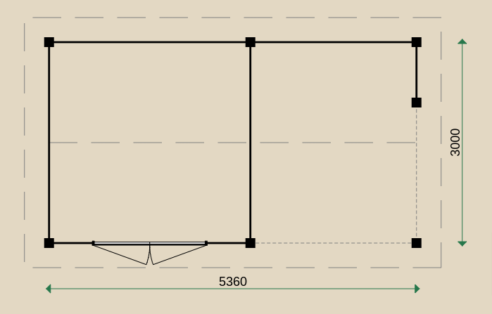 Dimensions of the PS97 Summerhouse.