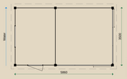 Dimensions of the PS99 Summerhouse.